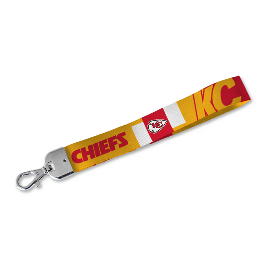 KANSAS CITY CHIEFS WRISTLET LANYARD KEYCHAIN