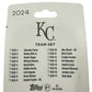 KANSAS CITY ROYALS 2024 TOPPS TEAM SET