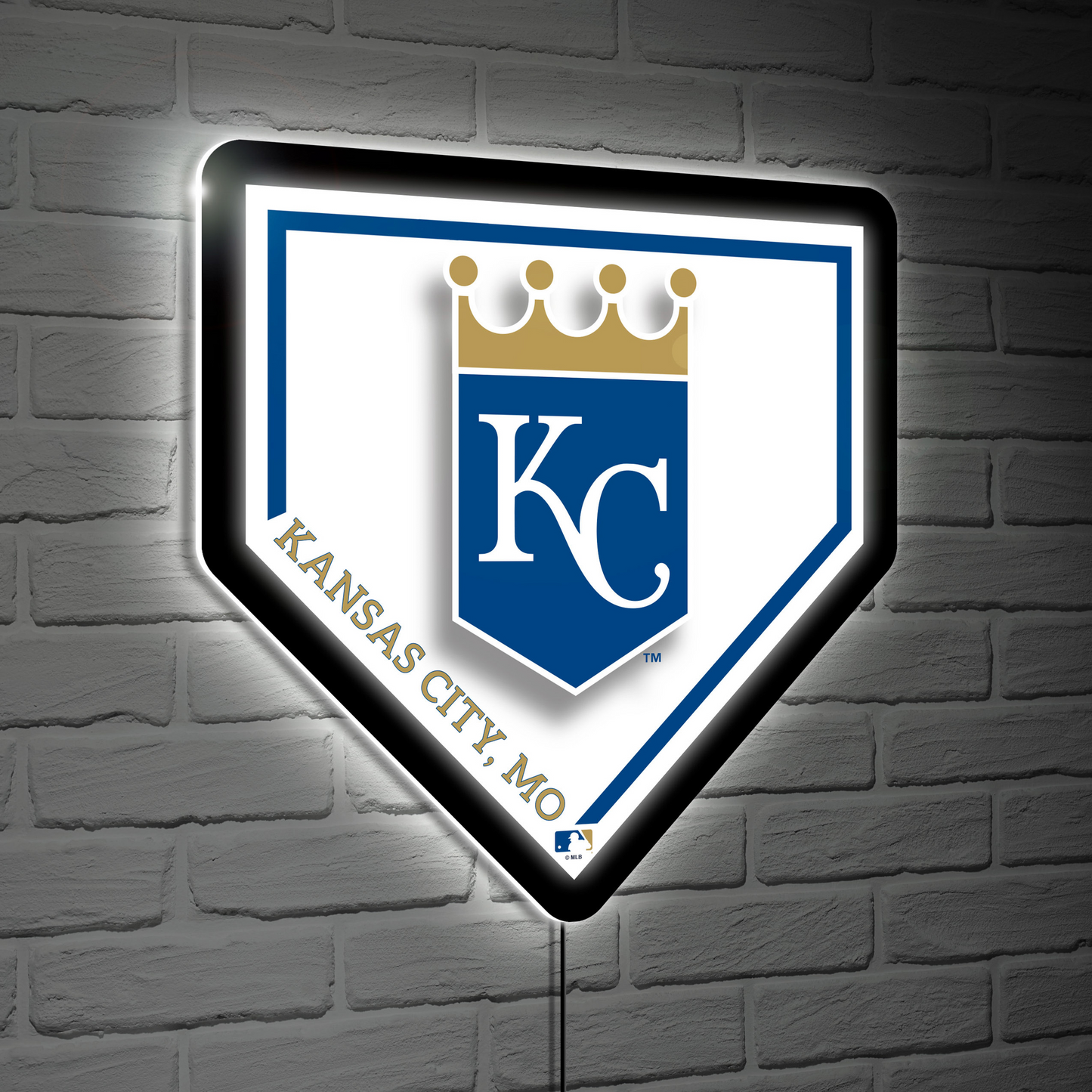 KANSAS CITY ROYALS HOMEPLATE EDGELITE LED WALL DECOR