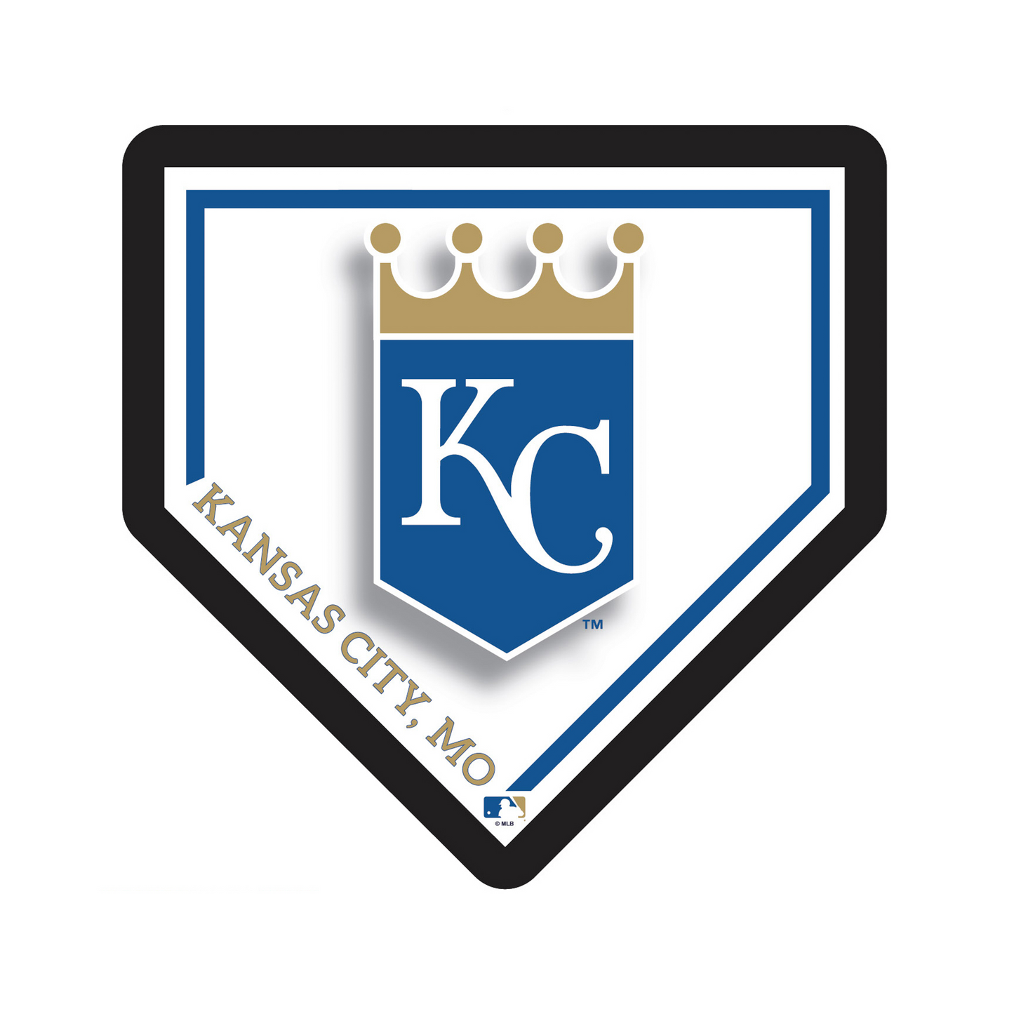 KANSAS CITY ROYALS HOMEPLATE EDGELITE LED WALL DECOR