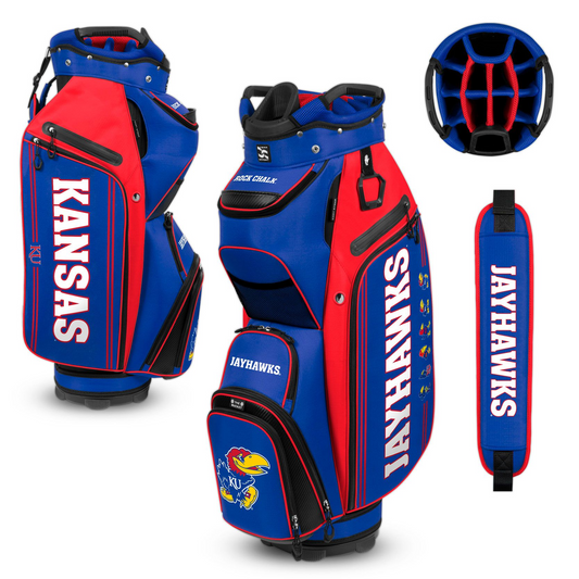 KANSAS JAYHAWKS TEAM EFFORT BUCKET III COOLER CART GOLF BAG