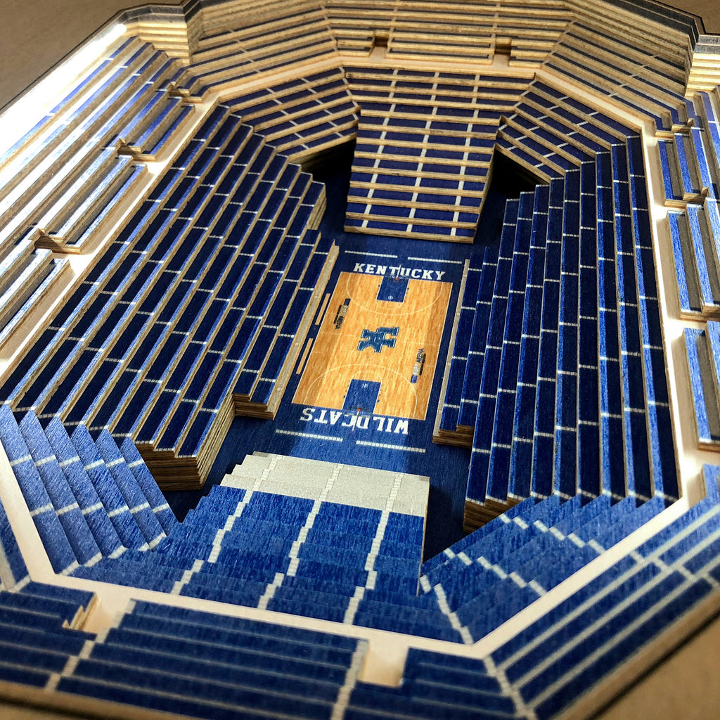 KANSAS STATE WILDCATS 25 LAYER 3D STADIUM LIGHTED END TABLE