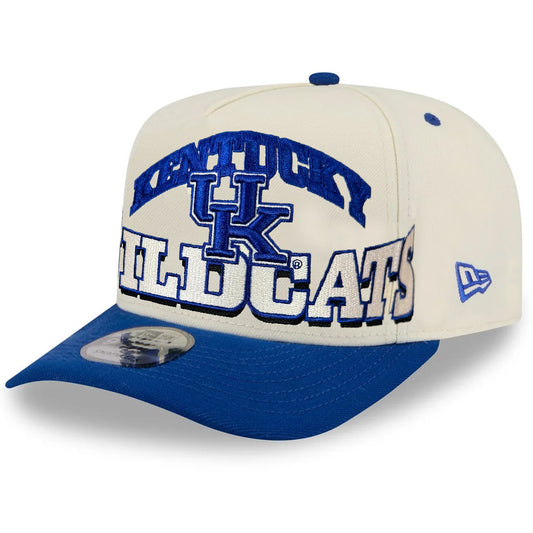 KENTUCKY WILDCATS MARCH MADNESS 9FIFTY A-FRAME SNAPBACK HAT - CHROME WHITE/BLUE