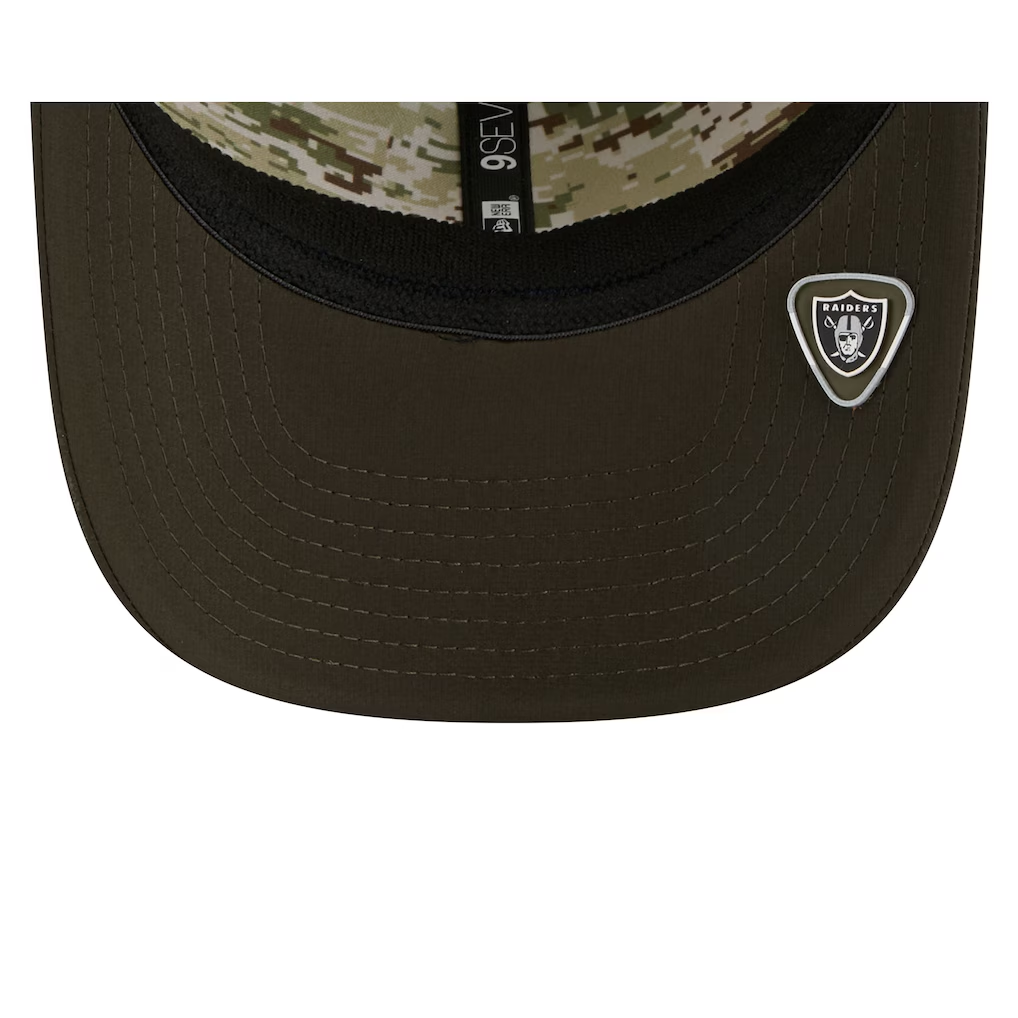 LAS VEGA RAIDERS 2025 NFL SALUTE TO SERVICE 9SEVENTY ADJUSTABLE HAT - GREEN