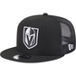 LAS VEGAS GOLDEN KNIGHTS EVERGREEN TRUCKER 9FIFTY SNAPBACK HAT - BLACK/WHITE