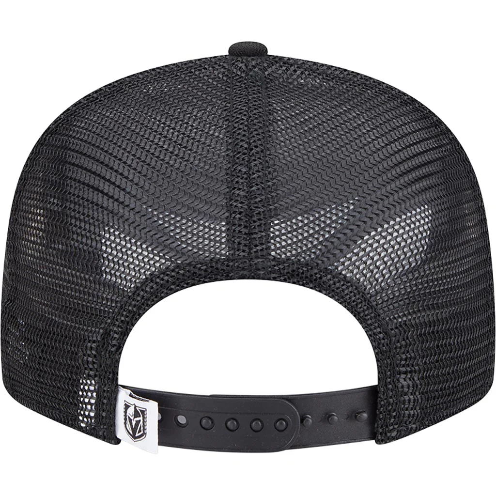 LAS VEGAS GOLDEN KNIGHTS EVERGREEN TRUCKER 9FIFTY SNAPBACK HAT - BLACK/WHITE
