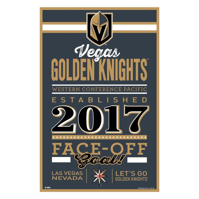 LAS VEGAS GOLDEN KNIGHTS HOME WORDAGE 11X17 WALL SIGN