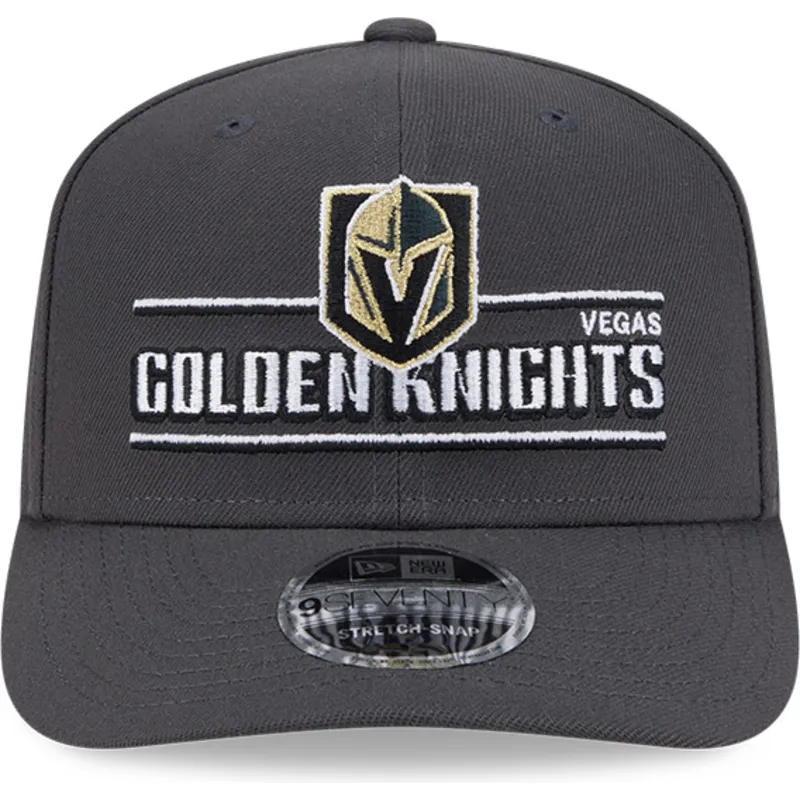 LAS VEGAS GOLDEN KNIGHTS STATED 9SEVENTY STRETCH-SNAP ADJUSTABLE HAT - GRAY