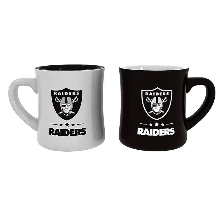 LAS VEGAS RAIDERS 10OZ CERAMIC CUP 2-PIECE SET 