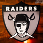 LAS VEGAS RAIDERS "1963" 3D VINTAGE METAL WALL ART - 21.5" X 20"