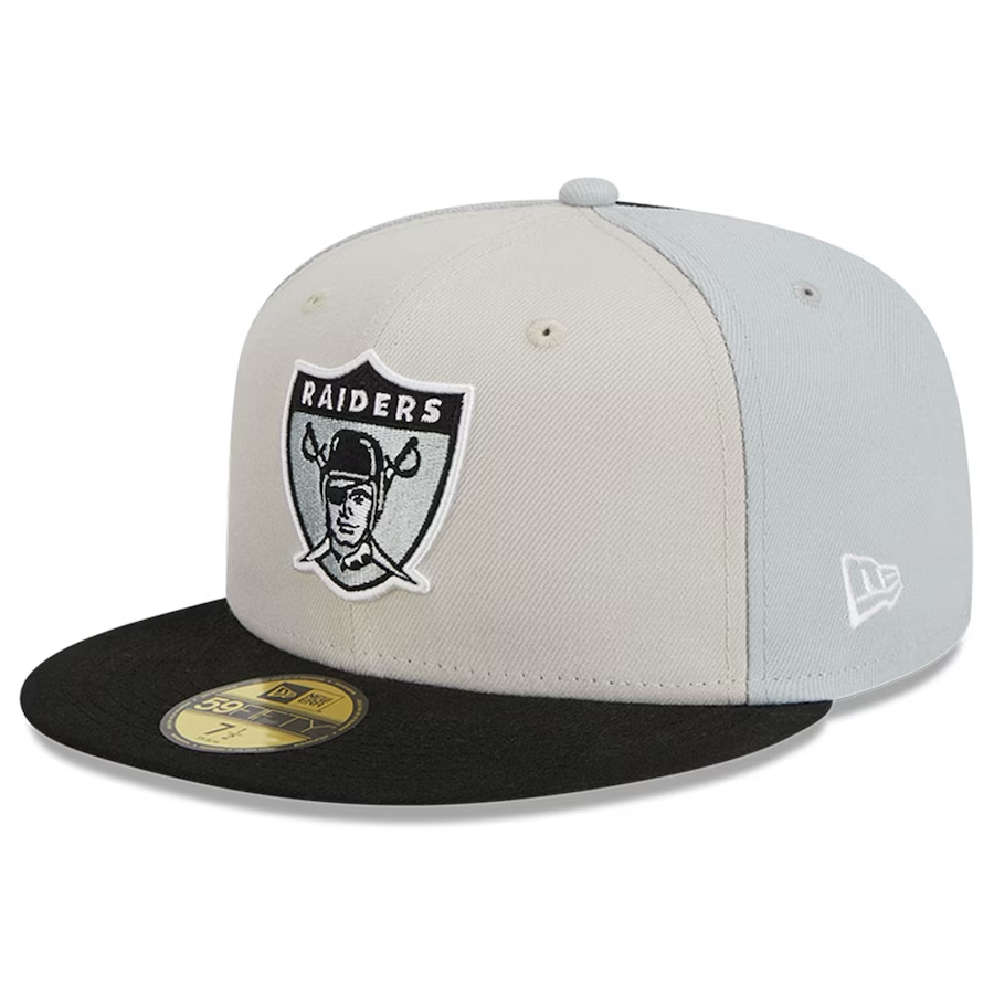 GORRA AJUSTADA 59FIFTY HISTÓRICA DE LA LÍNEA DE MARCHA DE LAS VEGAS RAIDERS 2023