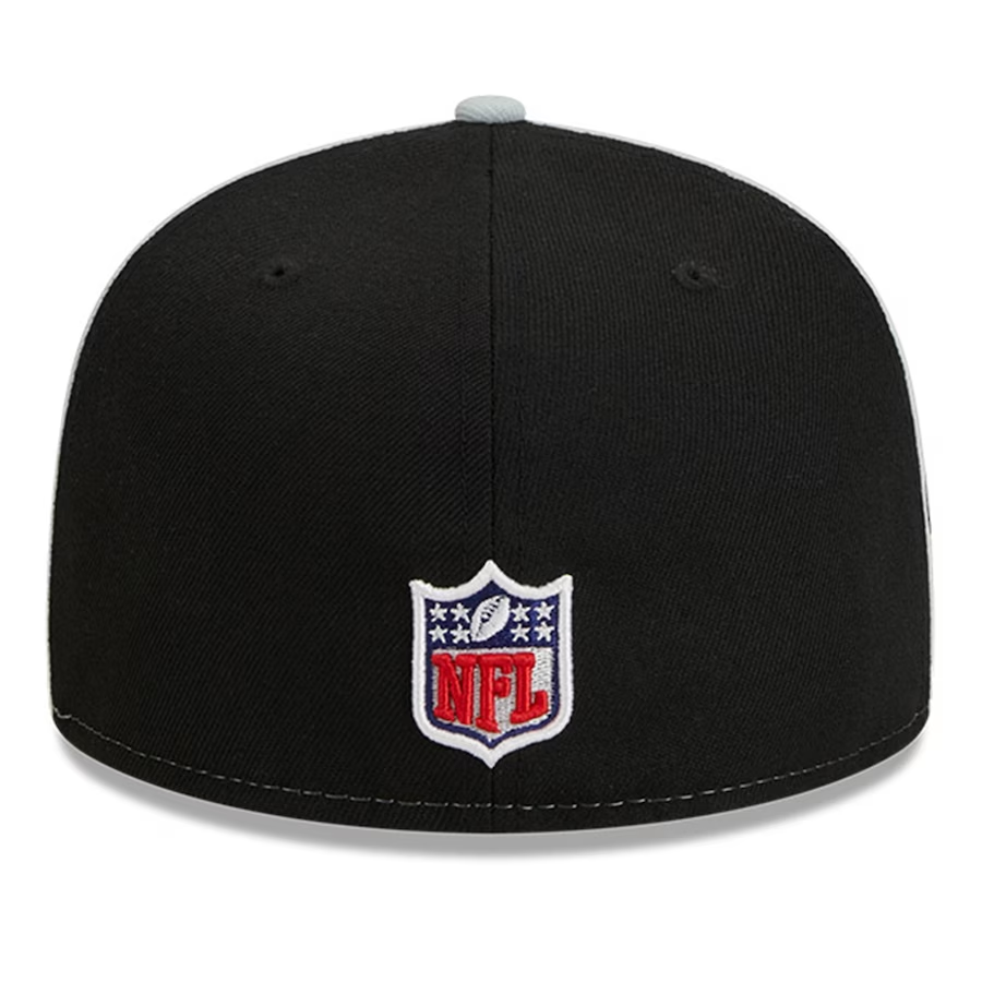 GORRA AJUSTADA 59FIFTY HISTÓRICA DE LA LÍNEA DE MARCHA DE LAS VEGAS RAIDERS 2023