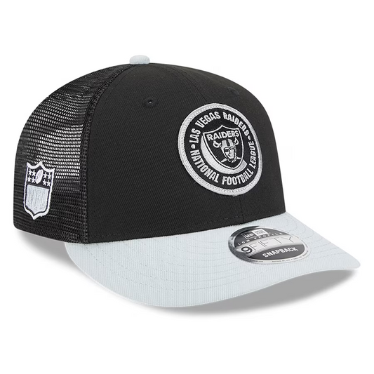 LAS VEGAS RAIDERS 2023 SIDELINE LOW PROFILE 9FIFTY SNAPBACK HAT