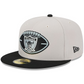 LAS VEGAS RAIDERS 2024 NFL SIDELINE HISTORIC 59FIFTY FITTED HAT - STONE/BLACK
