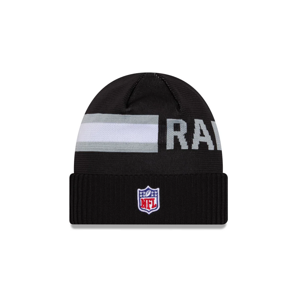 LAS VEGAS RAIDERS 2024 NFL SIDELINE WEATHER TECH CUFFED KNIT BEANIE