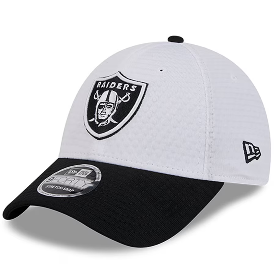 LAS VEGAS RAIDERS 2024 NFL TRAINING CAMP 9FORTY-STRETCH SNAP HAT - WHITE