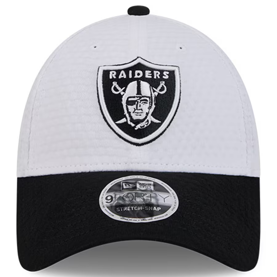 LAS VEGAS RAIDERS 2024 NFL TRAINING CAMP 9FORTY-STRETCH SNAP HAT - WHITE