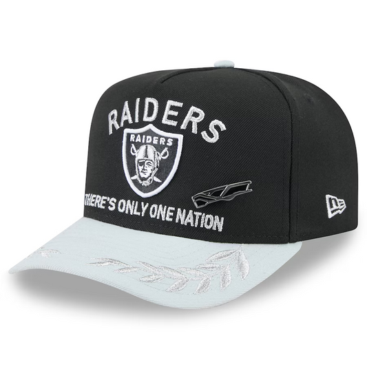 LAS VEGAS RAIDERS 2025 NFL DRAFT A-FRAME 59FIFTY FITTED HAT - BLACK/GRAY