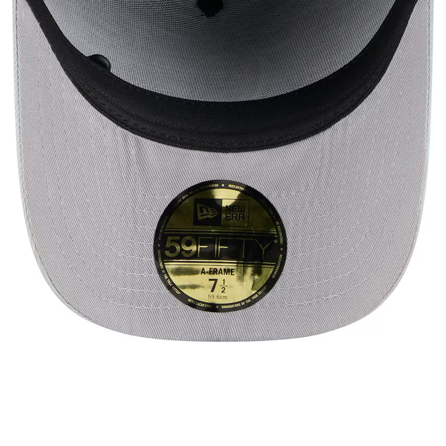 LAS VEGAS RAIDERS 2025 NFL DRAFT A-FRAME 59FIFTY FITTED HAT - BLACK/GRAY