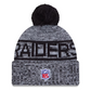 LAS VEGAS RAIDERS 2025 NFL SIDELINE COLD WEATHER CUFFED KNIT WITH POM - BLACK