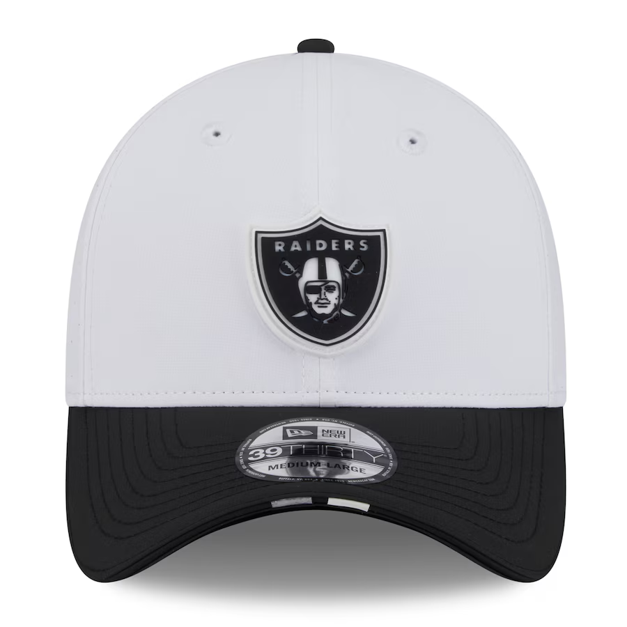 LAS VEGAS RAIDERS 2025 NFL TRAINING CAMP 39THIRTY FLEX FIT HAT - WHITE