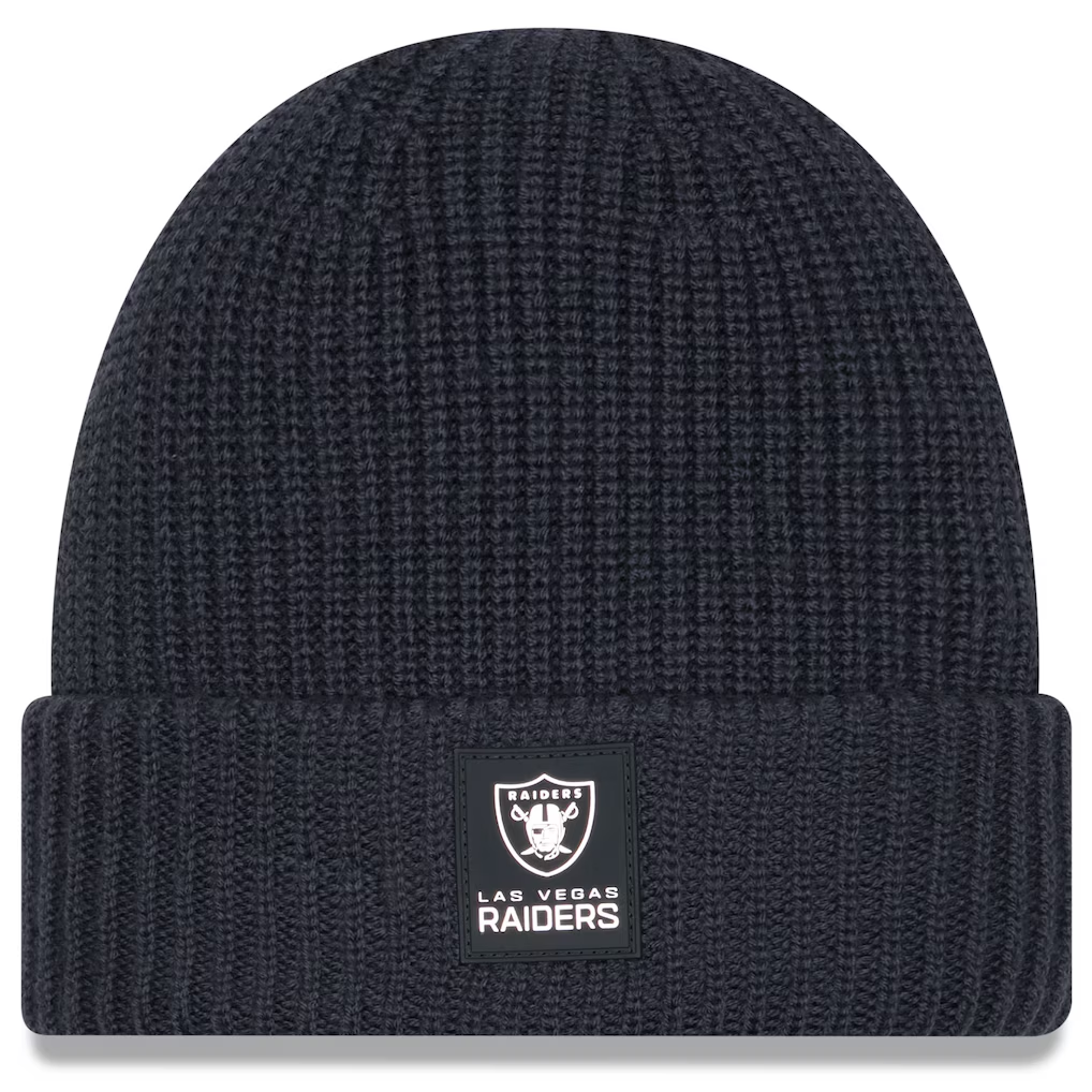LAS VEGAS RAIDERS 2025 SIDELINE COLD WEATHER CUFFED KNIT - CHARCOAL