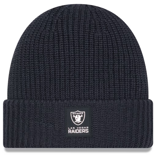 LAS VEGAS RAIDERS 2025 SIDELINE COLD WEATHER CUFFED KNIT - CHARCOAL
