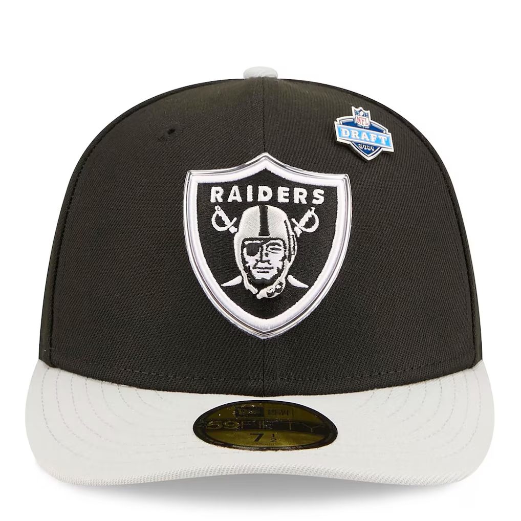 LAS VEGAS RAIDERS 2026 NFL DRAFT 59FIFTY FITTED HAT - BLACK.GRAY