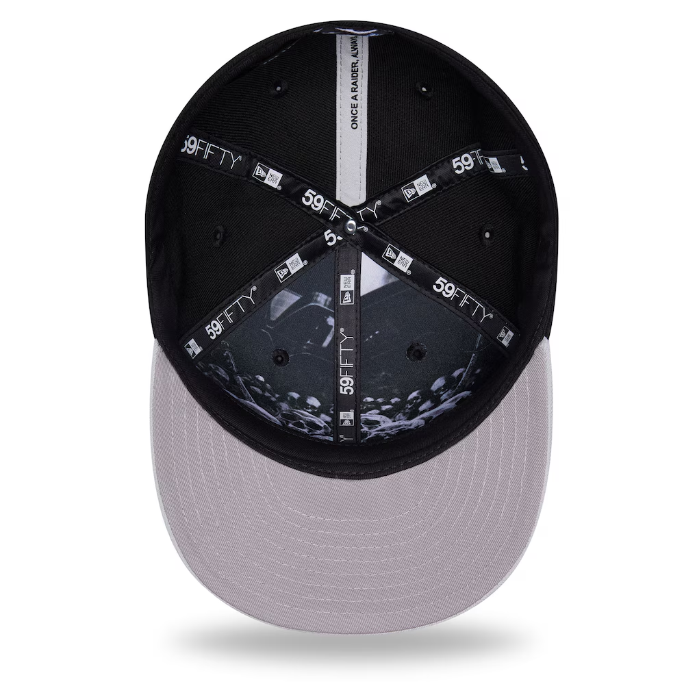 LAS VEGAS RAIDERS 2026 NFL DRAFT 59FIFTY FITTED HAT - BLACK.GRAY