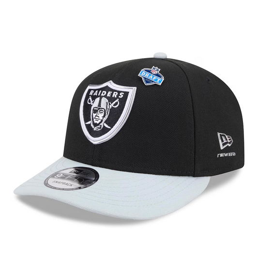 LAS VEGAS RAIDERS 2026 NFL DRAFT 9FIFTY SNAPBACK HAT - BLACK/GRAY
