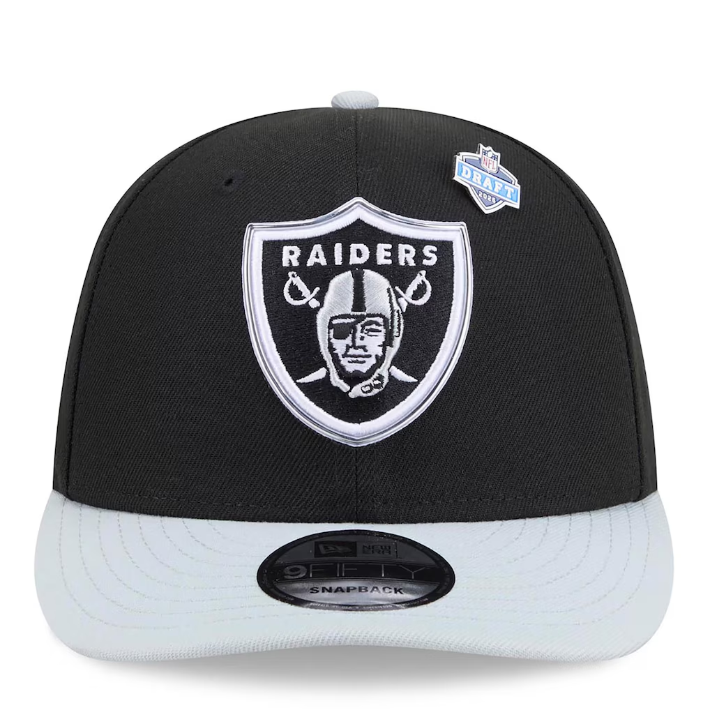 LAS VEGAS RAIDERS 2026 NFL DRAFT 9FIFTY SNAPBACK HAT - BLACK/GRAY