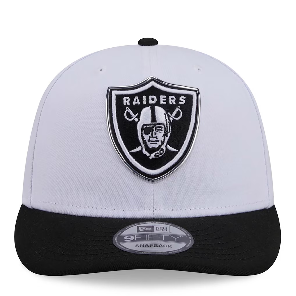 LAS VEGAS RAIDERS 2026 NFL DRAFT 9FIFTY SNAPBACK HAT - WHITE/BLACK