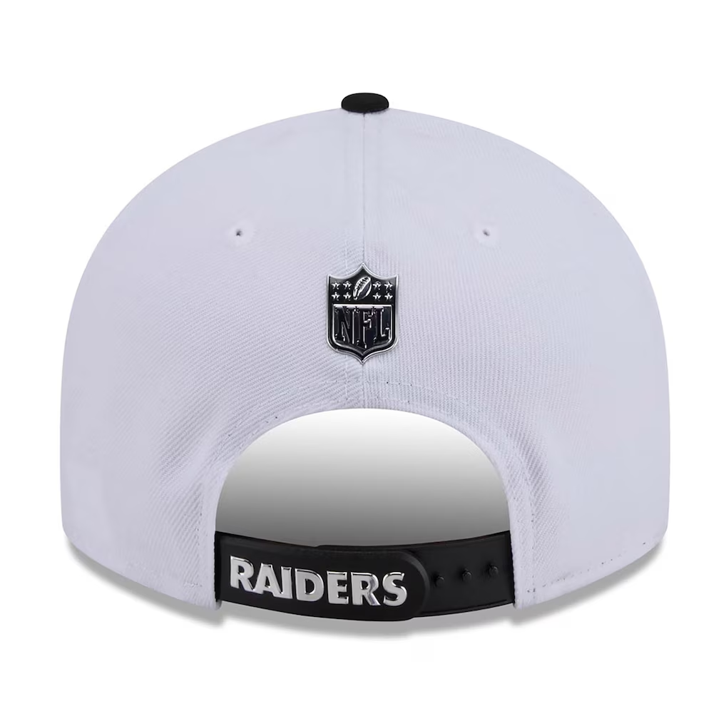 LAS VEGAS RAIDERS 2026 NFL DRAFT 9FIFTY SNAPBACK HAT - WHITE/BLACK