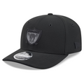 LAS VEGAS RAIDERS 2026 NFL SIDELINE 9SEVENTY STRETCH-SNAP ADJUSTABLE HAT - BLACK/BLACK