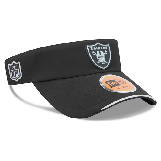 LAS VEGAS RAIDERS 2026 NFL SIDELINE ADJUSTABLE VISOR - BLACK