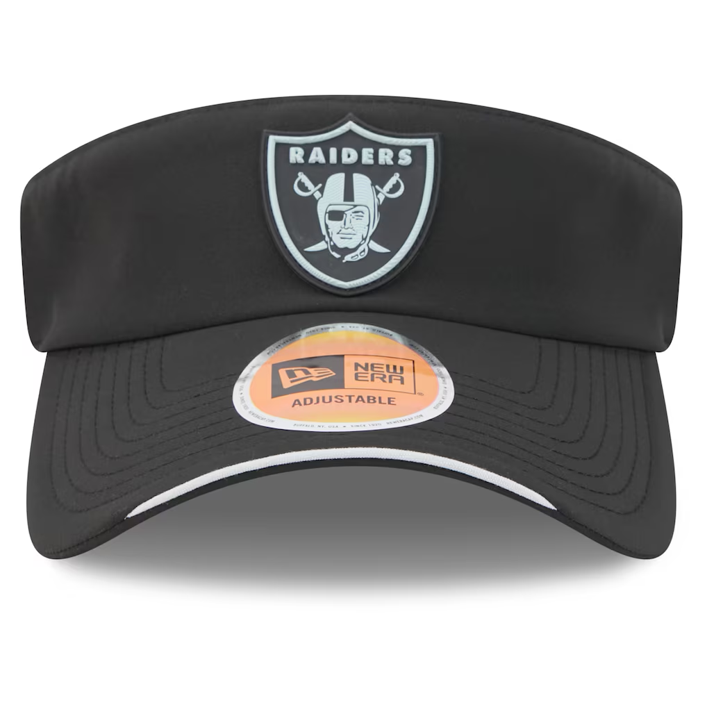 LAS VEGAS RAIDERS 2026 NFL SIDELINE ADJUSTABLE VISOR - BLACK
