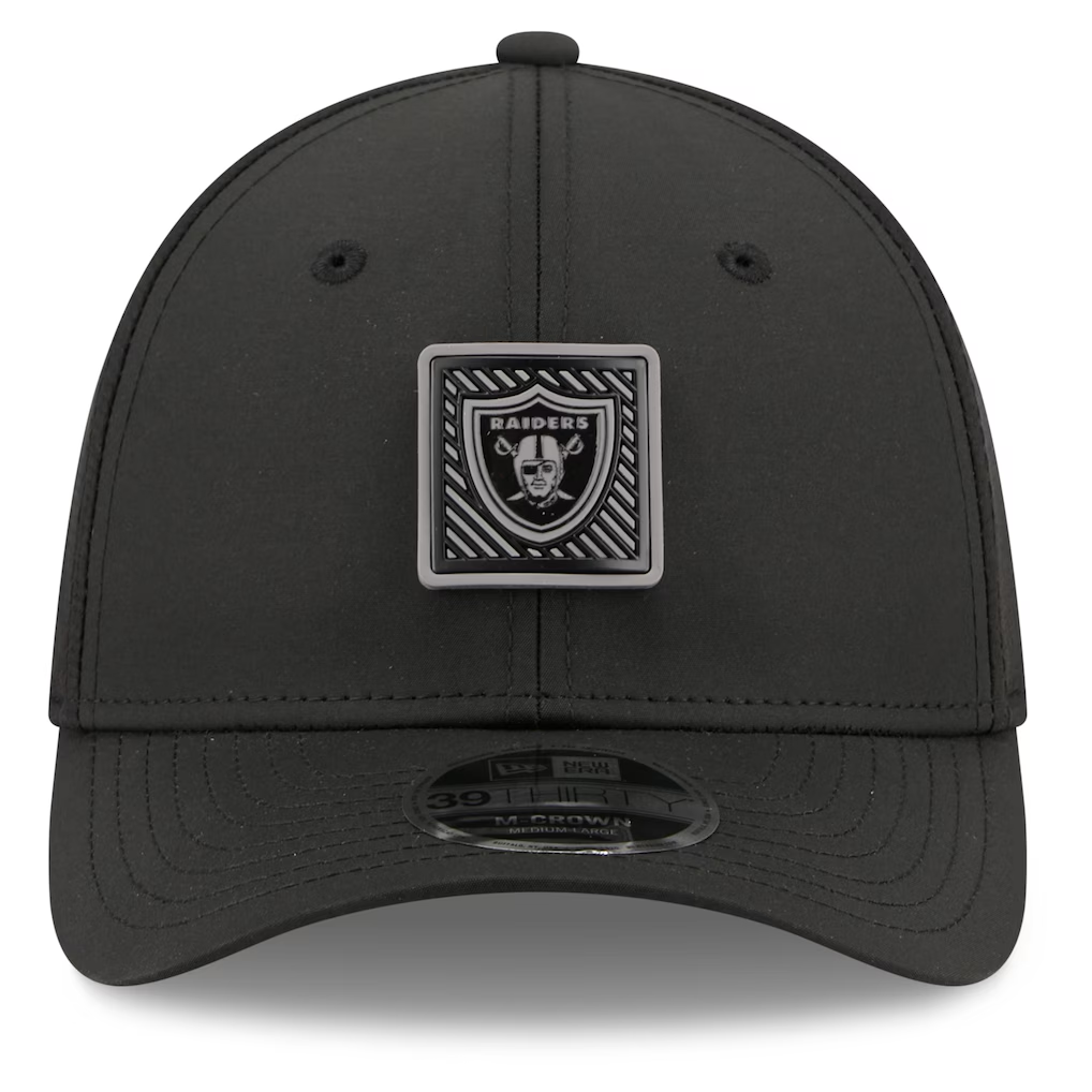 LAS VEGAS RAIDERS 2026 NFL TRAINING CAMP 39THIRTY M-CROWN FLEX FIT HAT - BLACK