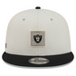 LAS VEGAS RAIDERS 2026 NFL TRAINING CAMP 9FIFTY SNAPBACK HAT - CHROME WHITE/BLACK