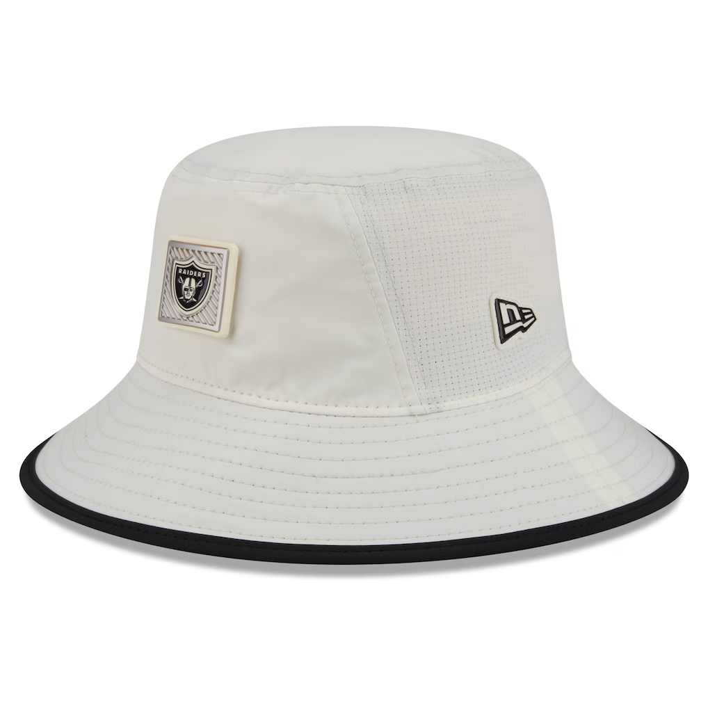 LAS VEGAS RAIDERS 2026 NFL TRAINING CAMP BUCKET HAT - CHROME WHITE/BLACK