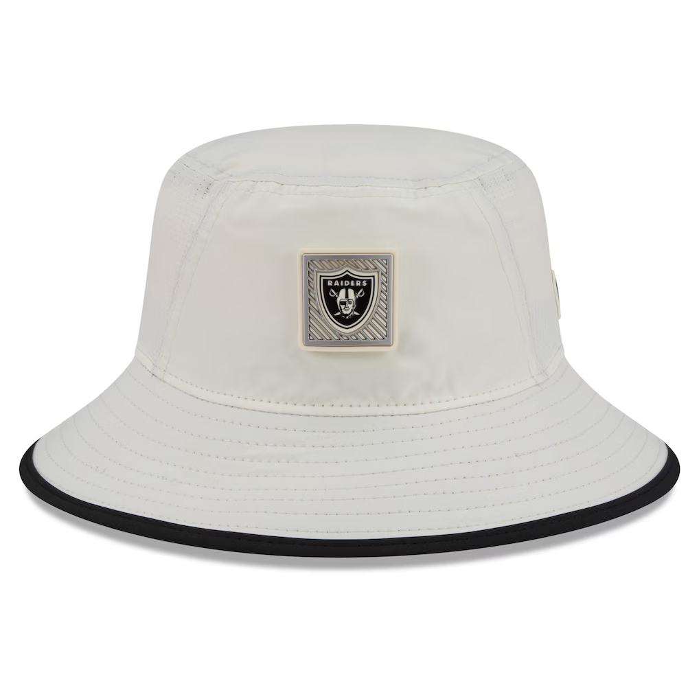 LAS VEGAS RAIDERS 2026 NFL TRAINING CAMP BUCKET HAT - CHROME WHITE/BLACK