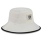 LAS VEGAS RAIDERS 2026 NFL TRAINING CAMP BUCKET HAT - CHROME WHITE/BLACK