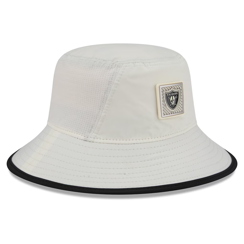 LAS VEGAS RAIDERS 2026 NFL TRAINING CAMP BUCKET HAT - CHROME WHITE/BLACK