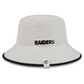 LAS VEGAS RAIDERS 2026 NFL TRAINING CAMP BUCKET HAT - CHROME WHITE/BLACK