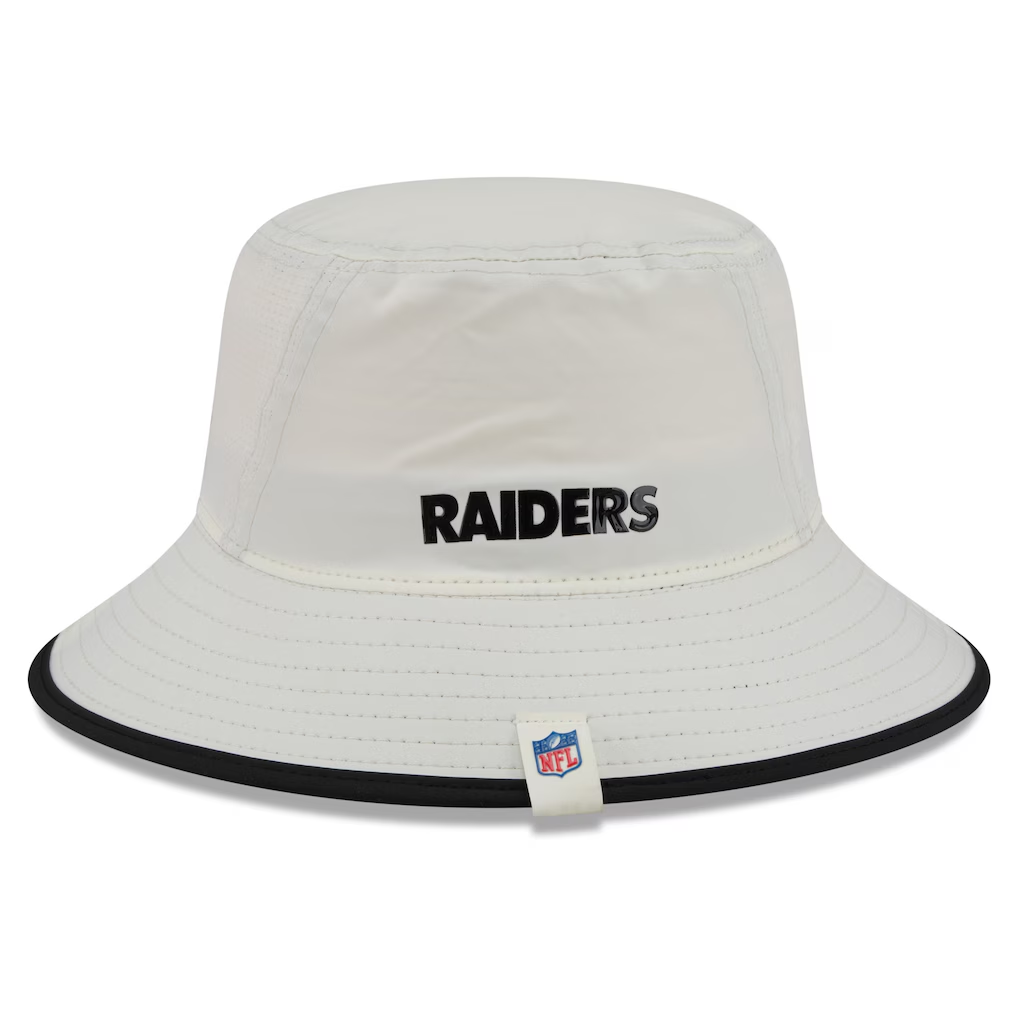 LAS VEGAS RAIDERS 2026 NFL TRAINING CAMP BUCKET HAT - CHROME WHITE/BLACK