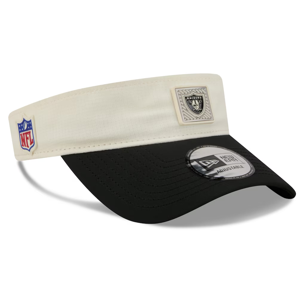 LAS VEGAS RAIDERS 2026 NFL TRAINING CAMP VISOR - CHROME WHITE/BLACK
