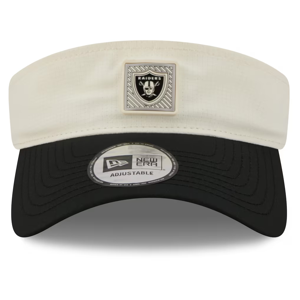 LAS VEGAS RAIDERS 2026 NFL TRAINING CAMP VISOR - CHROME WHITE/BLACK