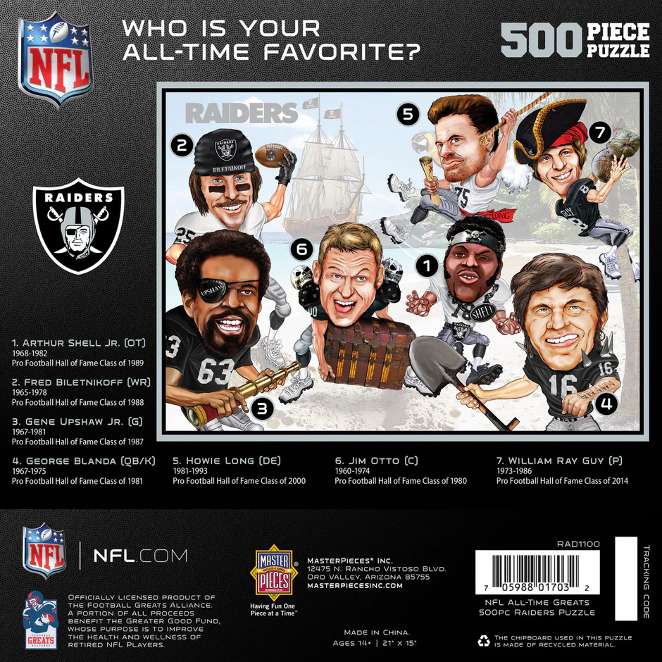 LAS VEGAS RAIDERS TODO EL TIEMPO GRAN ROMPECABEZAS