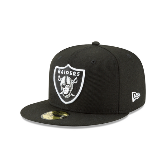 LAS VEGAS RAIDERS BASIC LOGO 59FIFTY FITTED HAT - BLACK