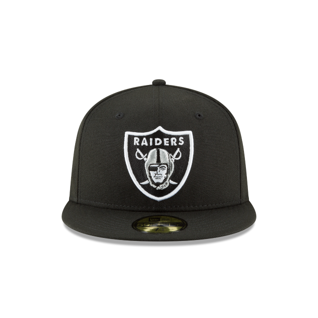 LAS VEGAS RAIDERS BASIC LOGO 59FIFTY FITTED HAT - BLACK