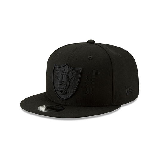 LAS VEGAS RAIDERS BASIC LOGO 9FIFTY SNAPBACK HAT - BLACK/BLACK